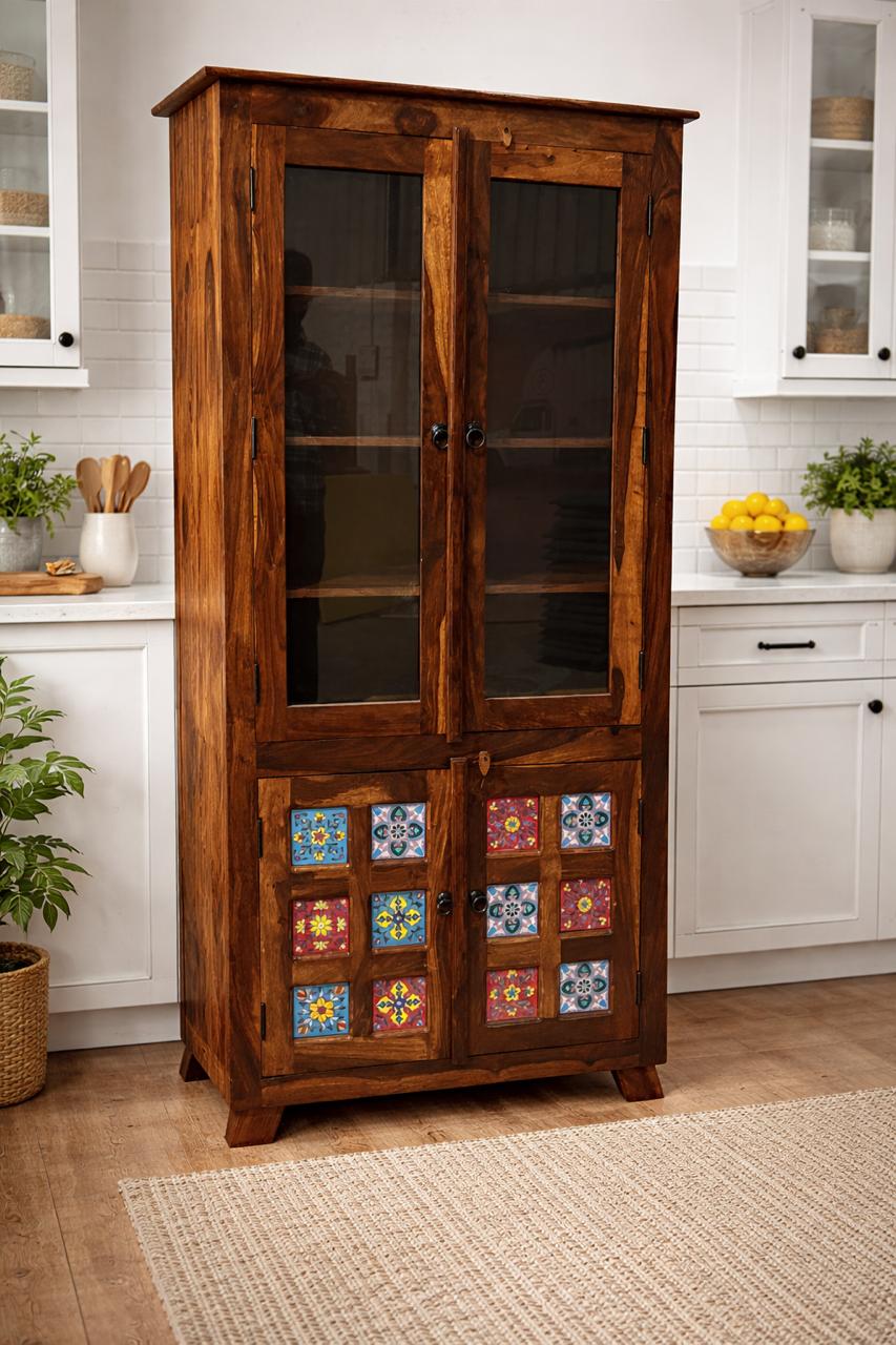 Crockery Wardrobe - Sheesham