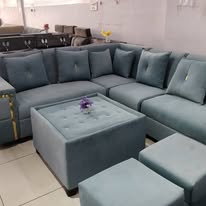 Blue Sofa Set